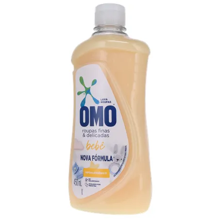 LAVA ROUPA LÍQUIDO OMO FINAS E DELICADAS BABY 450ML 360-3
