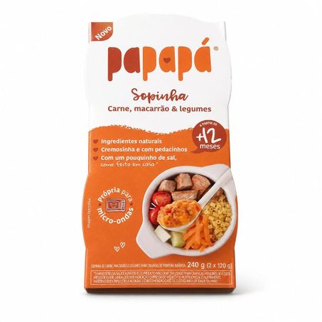 SOPINHA CARNE, MACARRÃO E LEGUMES 240G PAPAPÁ