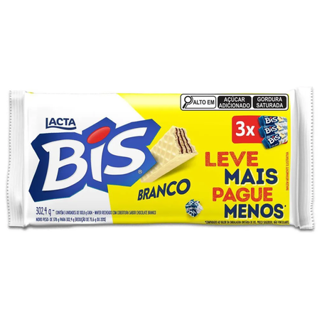 Chocolate c/wafer lacta bis pcc/05x100.8g laka branco