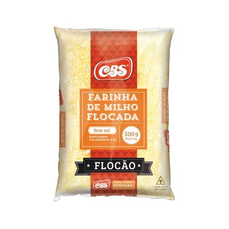 Farinha Milho Cbs Flocão Pacote 500g 
