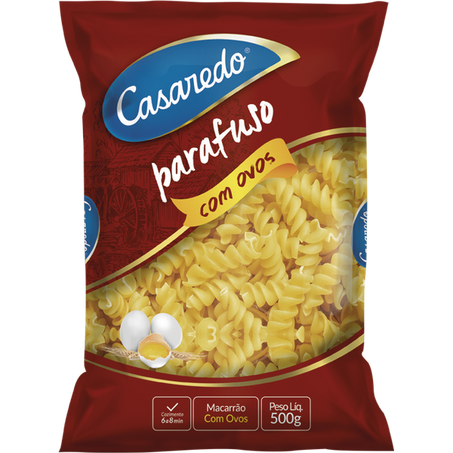 Massa casaredo com ovos parafuso 500g