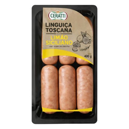 LINGUICA TOSCANA COM LIMÃO SICILIANO CERATTI 400G