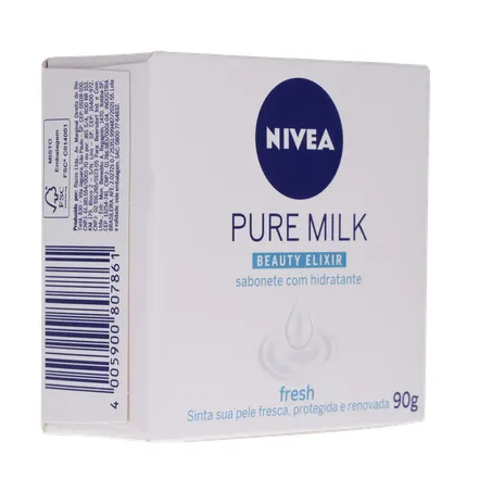 Sabonete nivea hidratante pure milk fresh caixa 90g 360-14