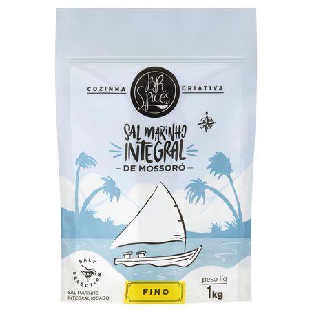 Sal Marinho BR Spices 1kg - Integral - Fino