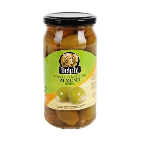 Azeitonas verde grega com amêndoa delphi 185g