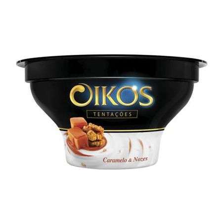 IOGURTE DANONE OIKOS TENT CARAMELOS E NOZES 100G