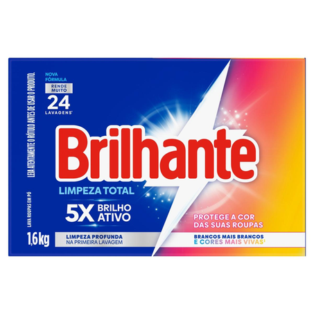 Sabão em Pó Brilhante 1,6kg - Limpeza Total
