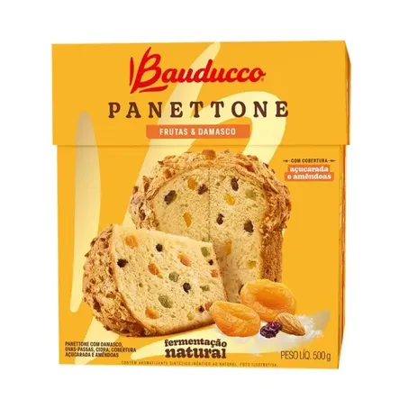 Panettone Frutas e Damasco Bauducco 500g
