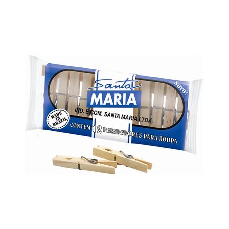 Prendededor de roupa santa maria madeira 12x1