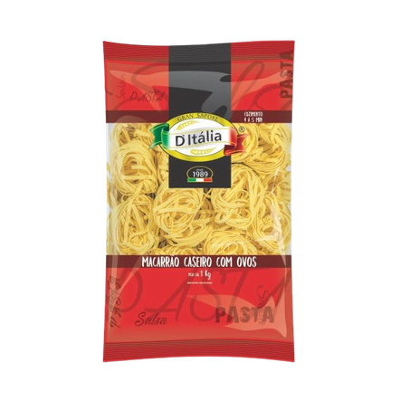 Macarrão caseiro d itália ninho fettuccin 1kg