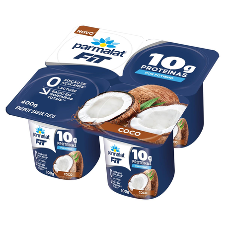 Iogurte Fit Parmalat 400g - Sem Lactose - Coco
