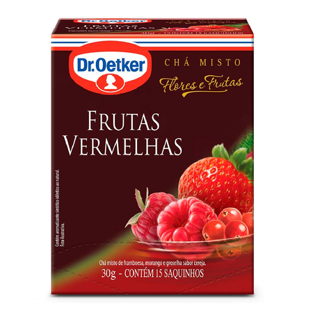 Chá Dr Oetker Flores e Frutas Vermelhas Embalagem 30G