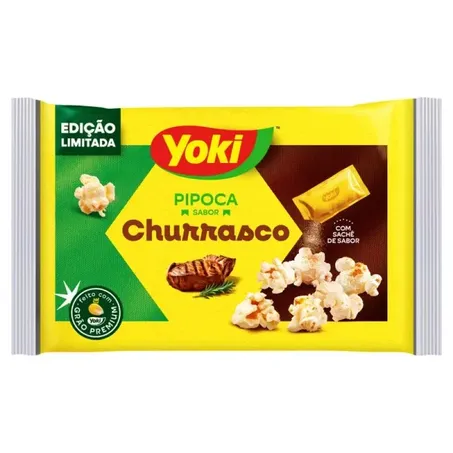 Milho Pipoca Yoki 90g Microondas Sabor Churrasco