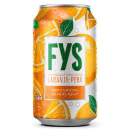 Refrigerante lata 350ml fys laranja pera