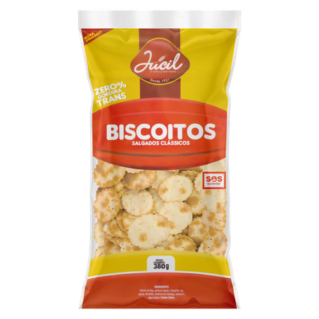 Biscoito jucil salgado pacote 300g