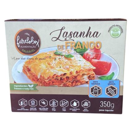 Lasanha Frango Sem Glúten Sem Lactose Farelobox 350g