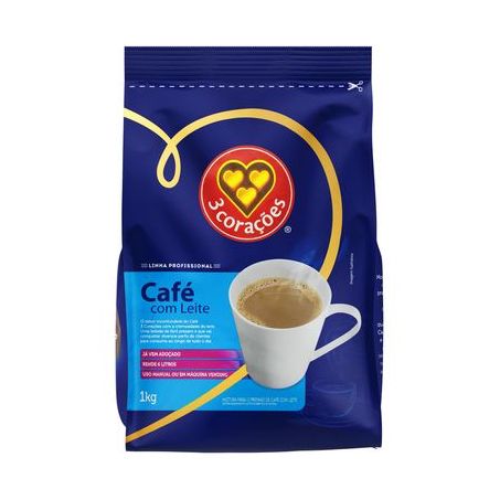 Cafe 3 coracoes com leite 1kg