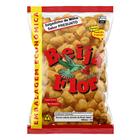 SALGADINHO BEIJA FLOR TUBO SABOR PRESUNTO 120G