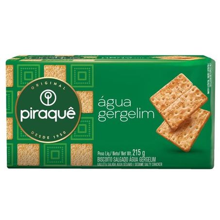 Bisc piraque agua gergelim 215g