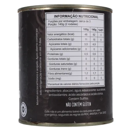 ABACAXI EM CALDA CITRAL RODELAS ZERO ACUCAR 425G 360-23