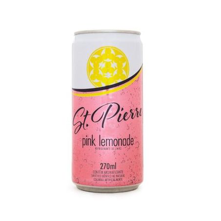REFRIGERANTE ST. PIERRE 270ML PINK LIMONADE LATA