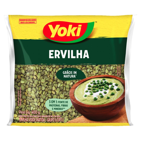 Ervilha Partida Yoki Pacote com  400G