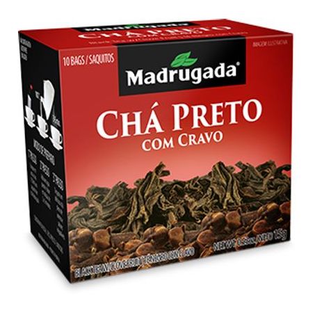 Chá Madrugada Preto Com Cravo Caixa 10 Unidades 