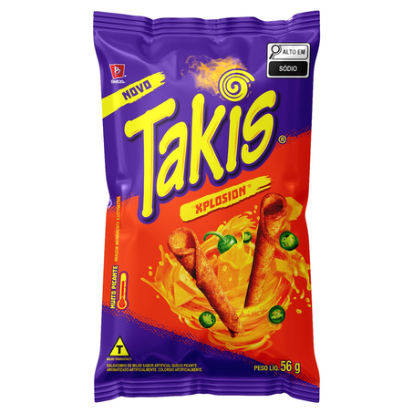 SNACKS TAKIS XPLOSION SABOR QUEIJO PICANTE 56G
