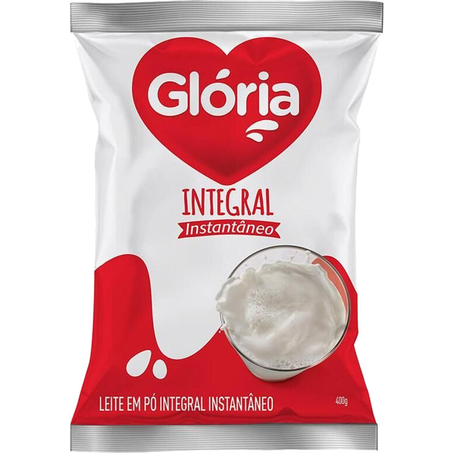 Leite em Pó Glória 360g - Integral - Instantâneo - Sachê