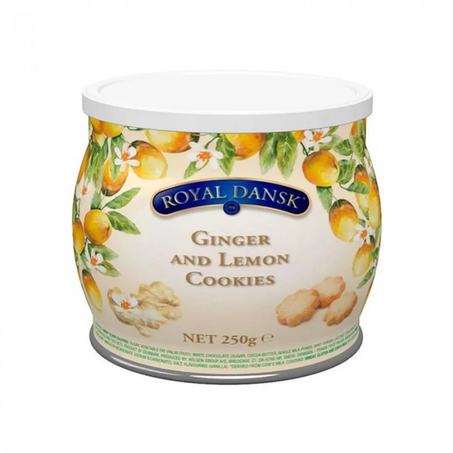 Biscoitos cookies gengibre/limão dansk 250g