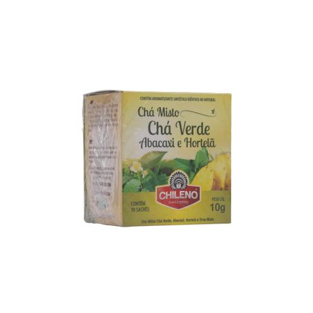 Chá Misto Chileno Chá Verde, Abacaxi, Hortelã e Erva-Mate Caixa com 10un - 10gr 360-56