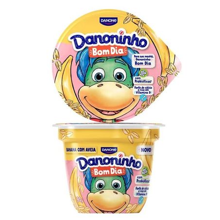 Iogurte danone danoninho bom dia banana com aveia 90g