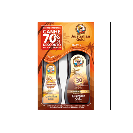 KIT AUSTRALIAN GOLD PROT FPS30+ACEL