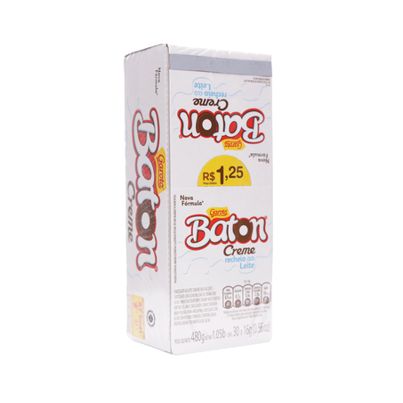 Choc baton garoto creme rech leite 30un 360-55