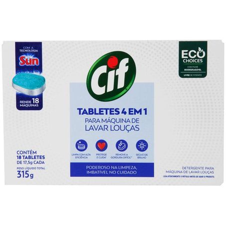 Cif detergente 4 em 1 maq. loucas 315g