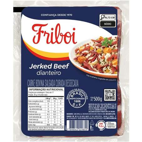 Jerked Beef Friboi 500g - Dianteiro