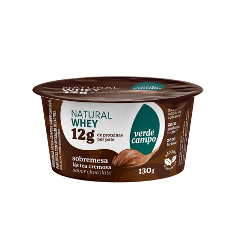 Sobremesa Verde Campo 130g Natural Whey 12g Chocolate