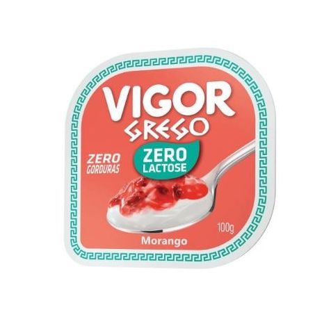 IOGURTE VIGOR GREGO ZERO MORANGO S/ LACTOSE 100G