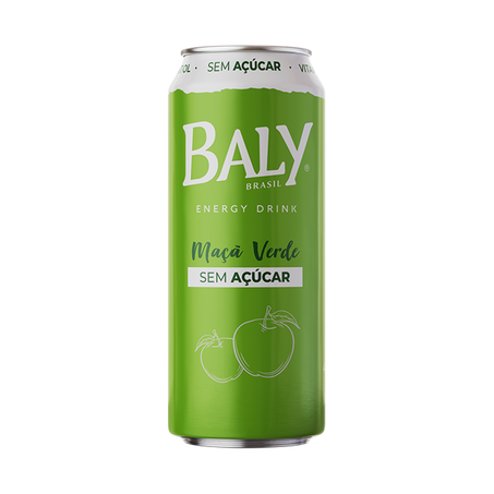 ENERGÉTICO BALY MAÇÃ VERDE ZERO AÇÚCAR 473ML