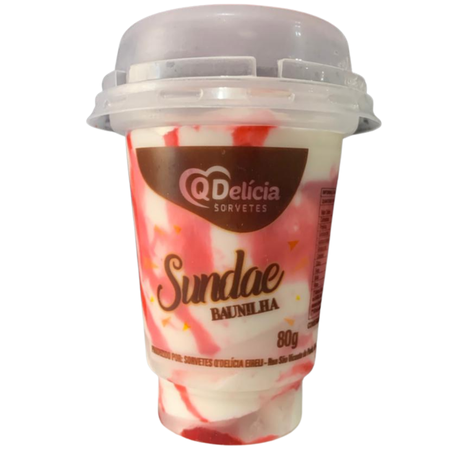 Sorvete qdelicia sundae baunilha un