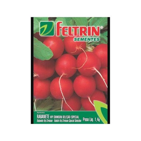 Sementes feltrin 1.4g rabanete vip crimson