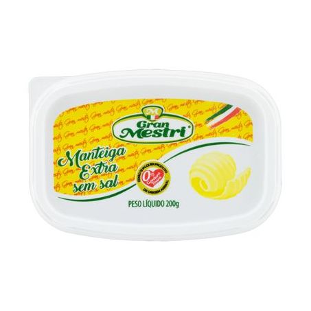 Manteiga Extra Gran Mestri sem Sal Pote 200gr