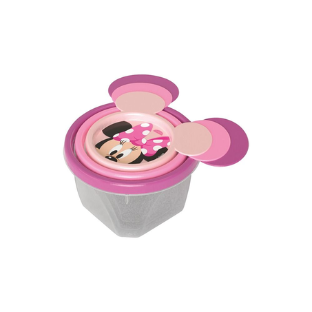 Conjunto Potes Plasutil Conect Red Minnie com 3 Unidades