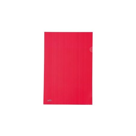 PASTA PLÁSTICA EM L DELLO OFÍCIO VERMELHO C/10UN