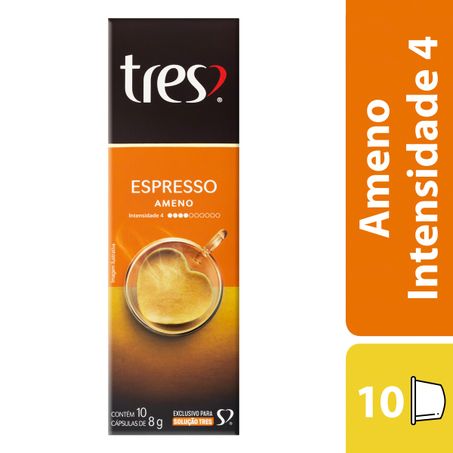 CAFÉ EM CÁPSULA TORRADO E MOÍDO ESPRESSO AMENO TRES