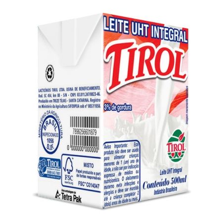 LEITE TIROL 500ML INTEGRAL