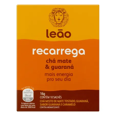 Chá Mate e Guaraná Recarrega Leão 16g