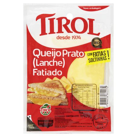 QUEIJO PRATO (LANCHE) FATIADO TIROL