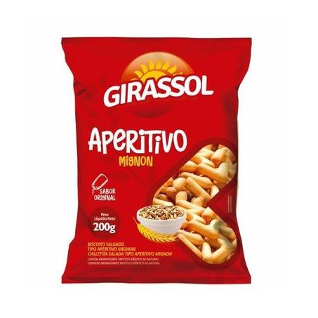 Biscoito aperitivo mignon girassol 200g