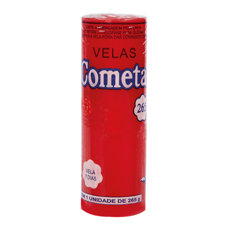 Vela Cometa 7 dias vermelha 265g